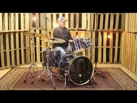 DW Performance Maple Chrome Shadow Drum Set - 22, 10, 12, 16