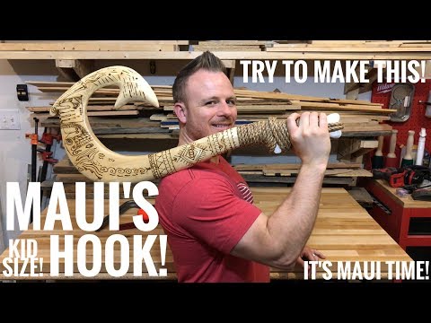 MAUI'S HOOK - Make a Real KID Size from a 2x4 - Disney's Moana - Tutorial