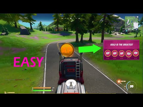 ALL GOLD XP COINS WEEK 8 LOCATIONS - FORTNITE K3 PUNCHCARD