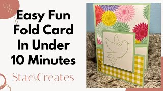 Bottom Fold Card | Easy Fun Fold Card
