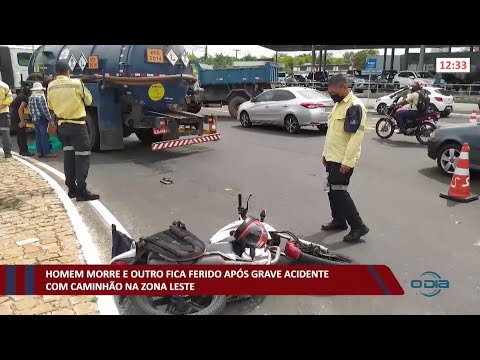 Homem morre e outro fica ferido após grave acidente com caminhão na zona leste 05 11 2021