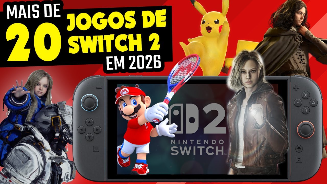MAIS DE 20 JOGOS TOP para o Nintendo Switch 2 em 2026