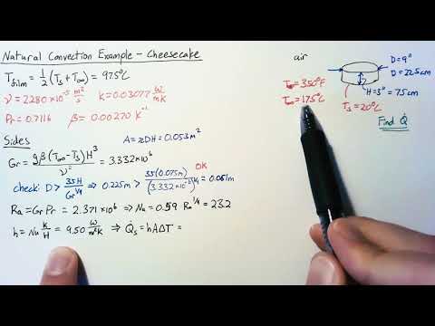 Natural Convection Example - Cooking a Cheesecake