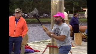 1991 STIHL TIMBERSPORTS® at Hayward, WI - Axe Throw and Men's Boom Run