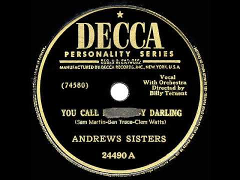 YOU CALL EVERYBODY DARLING cover