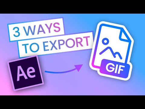 How to export a GIF from After Effects