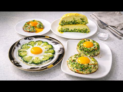 Three best breakfasts made from broccoli and eggs 🥦🥚