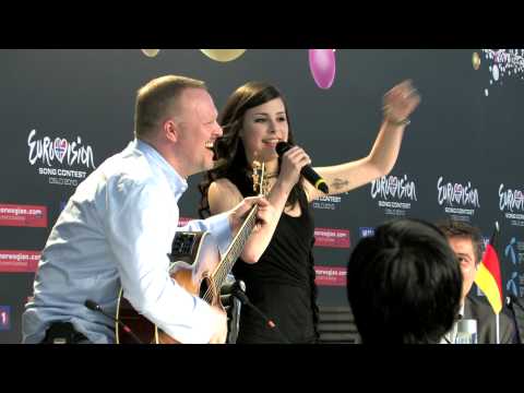 HD Lena singing about German accent - Fun with Lena the winner of Eurovision 2010