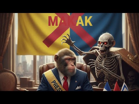 The Macaque turned its back