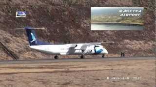 preview picture of video 'Madeira Airport to Las Palmas de Gran Canaria Flights round trip. Sata Air Açores DASH8 Q400 / Q200'
