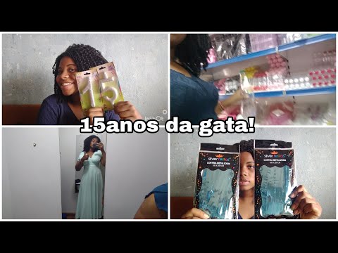 COMPRINHAS PARA MINHA FESTA DE 15 ANOS... experimentando vestidos, decoração, preparativos...