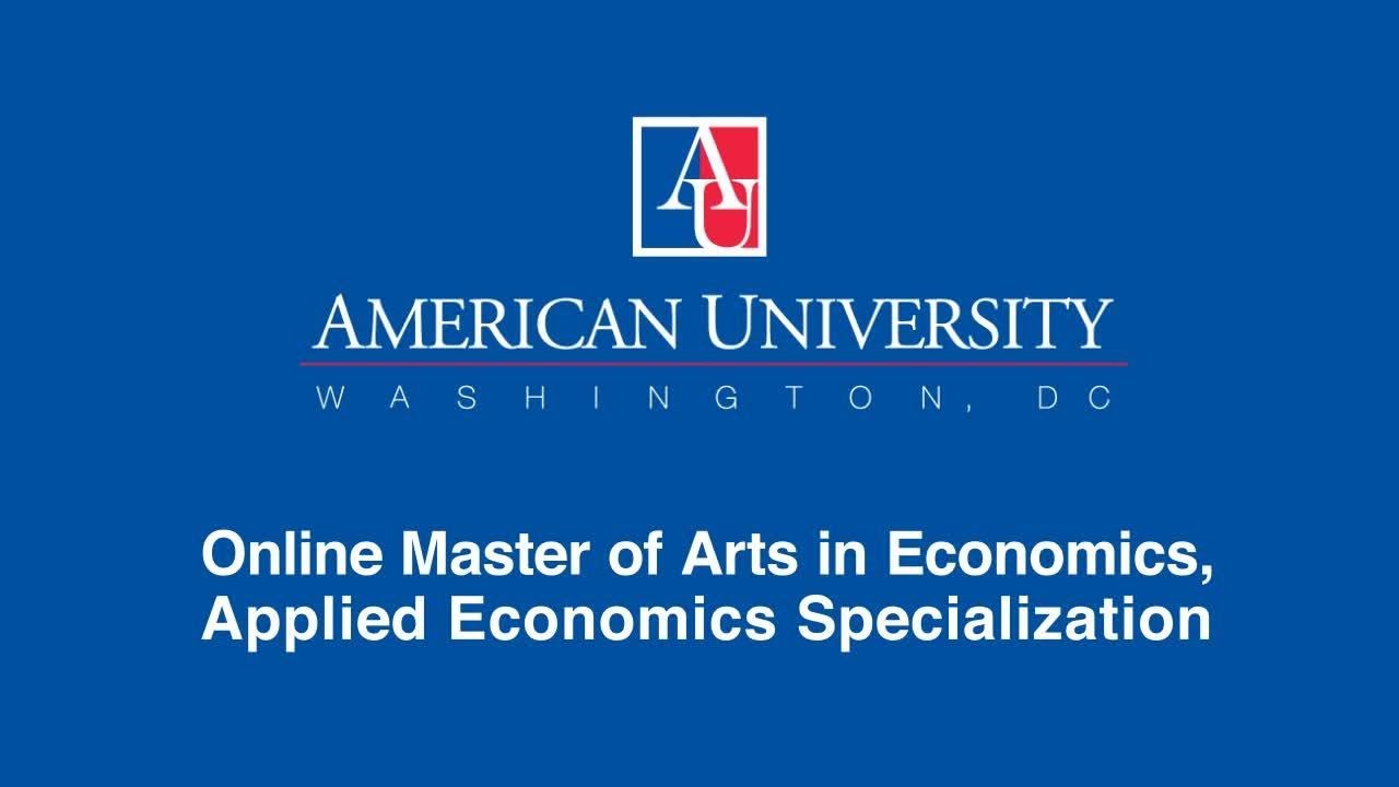 Online Masters in Economics: Applied Economics Specialization | American University Online