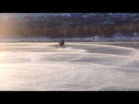 Motorized Drift Trike on ice