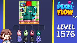 Pixel Flow Level 1576 Solution Walkthrough