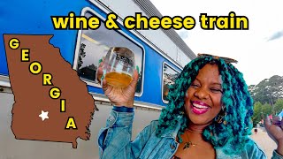 Riding a wine & cheese train in the state of GEORGIA? 🚂 🍷 | SAM shortline excursion train in cordele