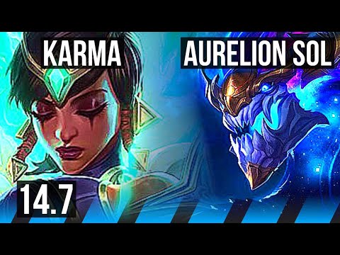KARMA vs AURELION SOL (MID) | 800+ games, 8/5/20 | NA Diamond | 14.7