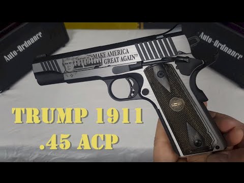 Auto-Ordnance Trump 1911 .45 ACP, Close-up \u0026 Unboxing!