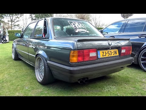 CRAZY 340HP BMW E30 344i V8 - Accelerations, Revs & Flames !