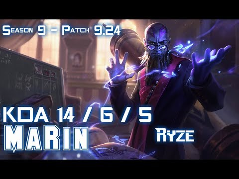 MaRin RYZE vs RENGAR Top - Patch 9.24 KR Ranked