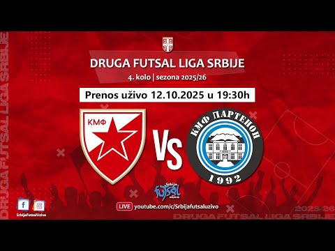 KMF Crvena Zvezda - KMF Partenon | Druga futsal liga Srbije