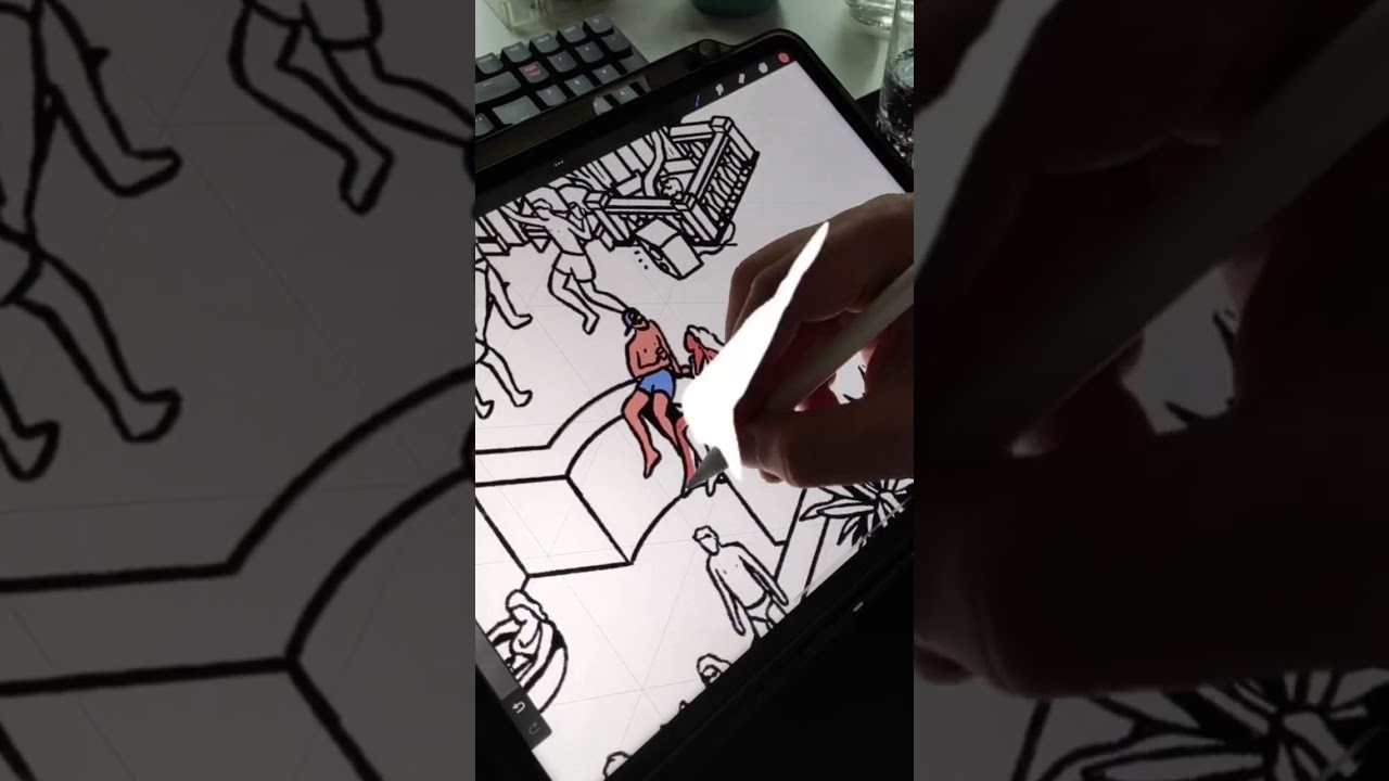 From Google Earth to isometric art 🌴 #procreate #drawing #shorts