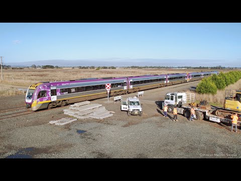 Vline Vlocity Diesel Railcar Transfer Via Gheringhap  (17/4/2023) - PoathTV Trains In Australia