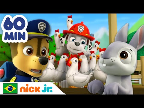 Capa de Patrulha Canina | 1 hora dos resgates de animais superfofos! | Nick Jr. em Português