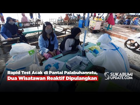 Rapid Test Acak di Pantai Palabuhanratu, Dua Wisatawan Reaktif Dipulangkan