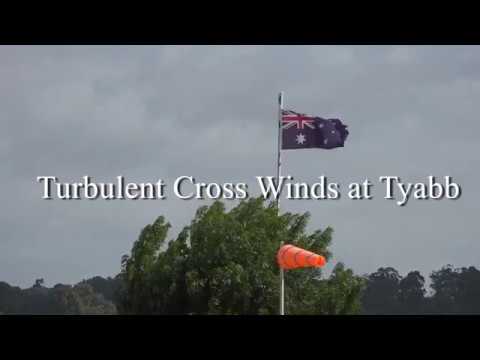 A32 Vixxen landing in turbulent cross winds