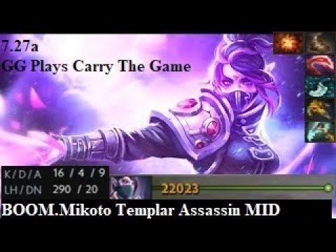 BOOM Mikoto Templar Assassin Mid | Carry The Game | Dota 2 MMR Full Gameplay | Dota 2 Fuddin #1