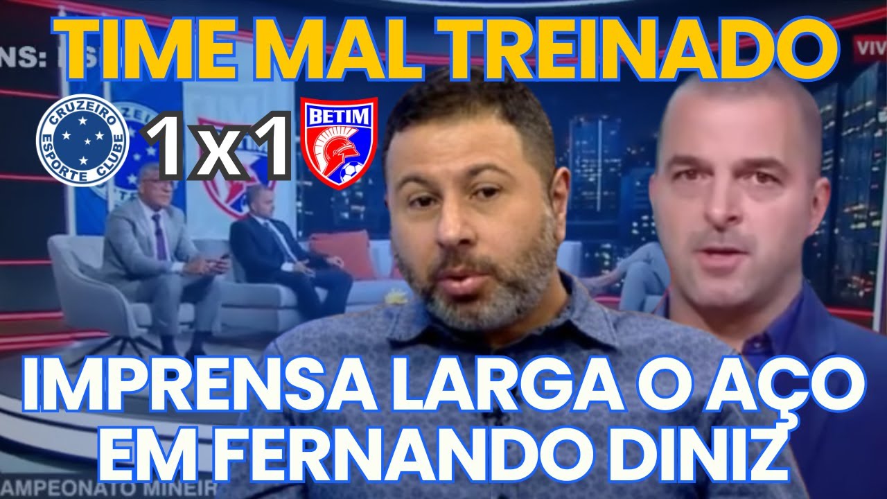 MIDIA LARGA O AÇO NO CRUZEIRO! A DEMISSÃO DO DINIZ É INEVITÁVEL! "ESSE ESQUEMA NÃO FUNCIONA MAIS"!