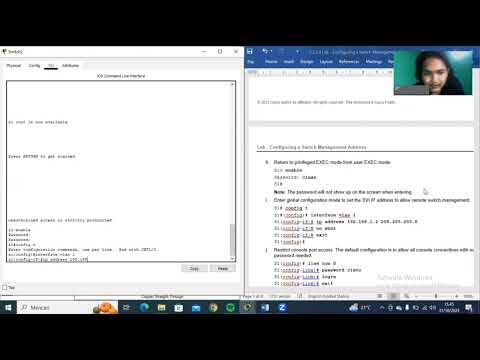 LAB 2.3.3.4-CONFIGURING A SWITCH MANAGEMENT ADDRESS