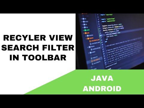 ANDROID - RECYCLERVIEW TOOLBAR SEARCH FILTER || TUTORIAL IN JAVA