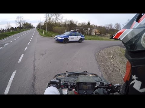 Suzuki Kingquad 700 4x4 Fast police getaway