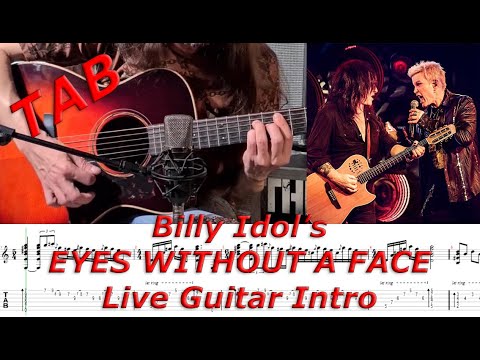 EYES WITHOUT A FACE (BILLY IDOL) Live Guitar Intro TRANSCRIBED