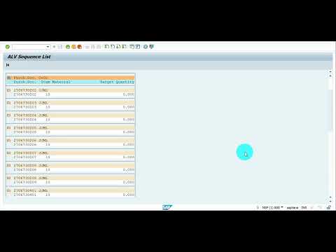 Video 14: ABAP For ALL - Sequence list in OO ALV
