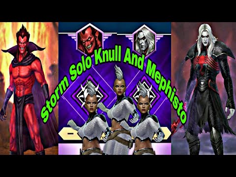 Storm Cleared WBL Knull And Mephisto With Obelisk And No Odin Blessing Used - Marvel Future Fight