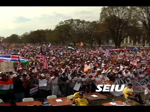SEIU at the March for America: Change Takes Courage immigration reform rally
