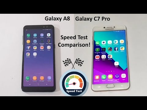 Galaxy A8 2018 Vs Galaxy C7 Pro Speed Test Comparison! Video