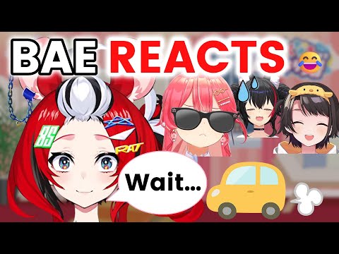 Bae Goes Wild Reacting to Miko, Subaru & Mio’s Chaotic Road Trip 😂🚗 [EN Sub]