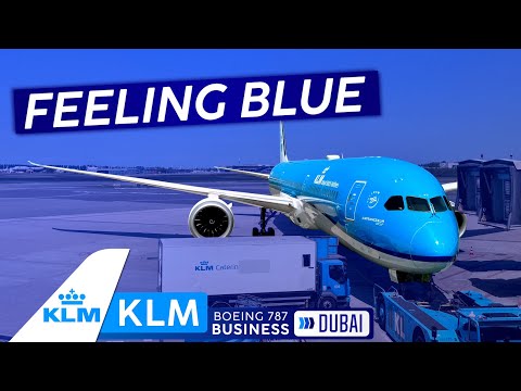 Perfectly Dutch! · KLM 787-10 Business Class 🇳🇱 Amsterdam to Dubai 🇦🇪 Royally Blue