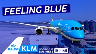 Perfectly Dutch! · KLM 787-10 Business Class 🇳🇱 Amsterdam to Dubai 🇦🇪 Royally Blue
