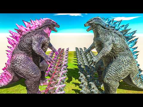 EVOLUTION of GODZILLA 2024 VS Growing Godzilla 2014 - Godzilla Evolution Fight - ARBS