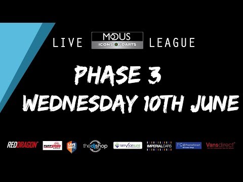 The MODUS ICONS OF DARTS LIVE LEAGUE - WEDNESDAY 10TH JUNE