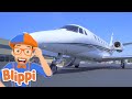Blippi Explores A Private Jet Blippi Cars Trucks Vehicles Cartoon Moonbug Kids