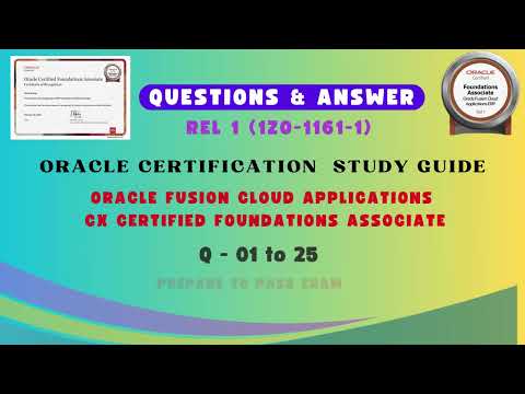 Oracle Fusion Cloud Applications CX Certified Foundations Associate | CX Oracle certification DUMP