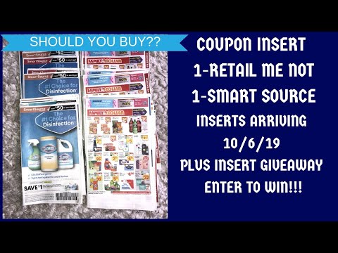 COUPON INSERT PREVIEW 10/6/19|SHOULD U BUY?PLUS INSERT GIVEAWAY♥️1-RMN 1-SS FOR 10/6/19 Video