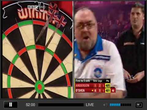 Tony O'Shea vs Gary Anderson - Part 4 - 2009 Lakeside Championships (Quarter Finals)