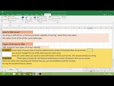 VBA LEARNING CLASSES/VBA ARRAY