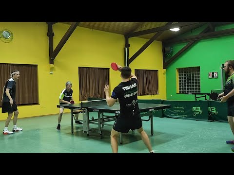 Bezirksliga beim ESV Großenbaum -  Entscheidungsdoppel - Schless/Kriegel vs. Kirschke/Weinkauf